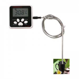 Дългият проводник и сондата термометър за храна могат да имат различни температурни аларми