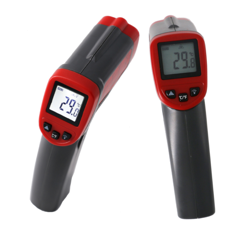 Лазерен LCD цифров инфрачервен инфрачервен термометър пистолет Работна температура 0-50 градуса индустриален контакт термометър