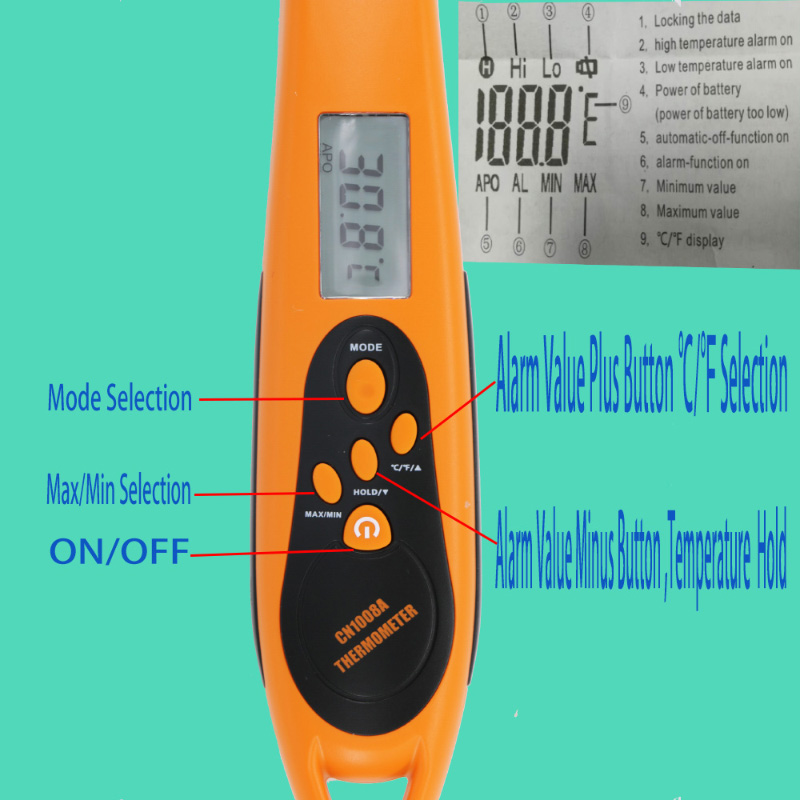 Термометър за хранене Кухня Барбекю Инструменти за хранене Температура Битова