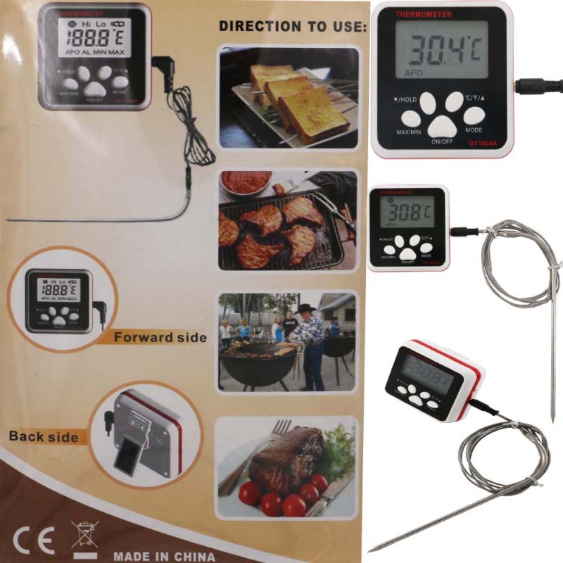 Дигитален термометър за месо с висока степен на храна Преносима домашна външна употреба