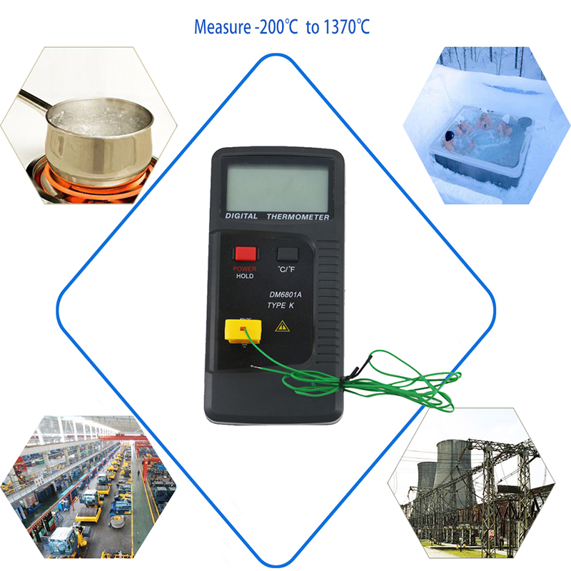 Индустриален цифров газов термометър с голяма мащабна температура