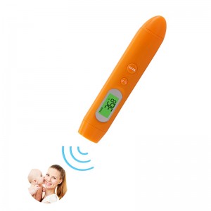 Нови продукти 2019 Китайски фабричен инфрачервен термометър за ухо и чело със зелено оранжево червени подсветки